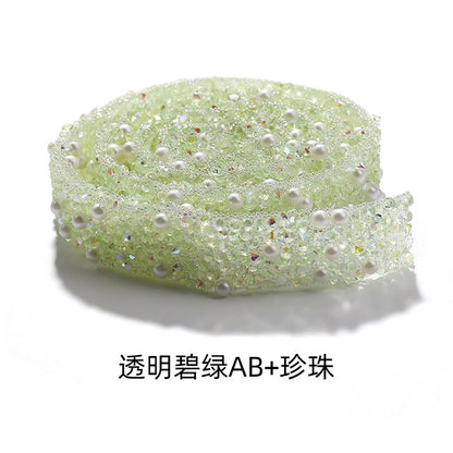 Resin drill belt tear off adhesive rhinestone strip clothing shoe bag drill hair dryer crystal drill handmade resin DIY accessories