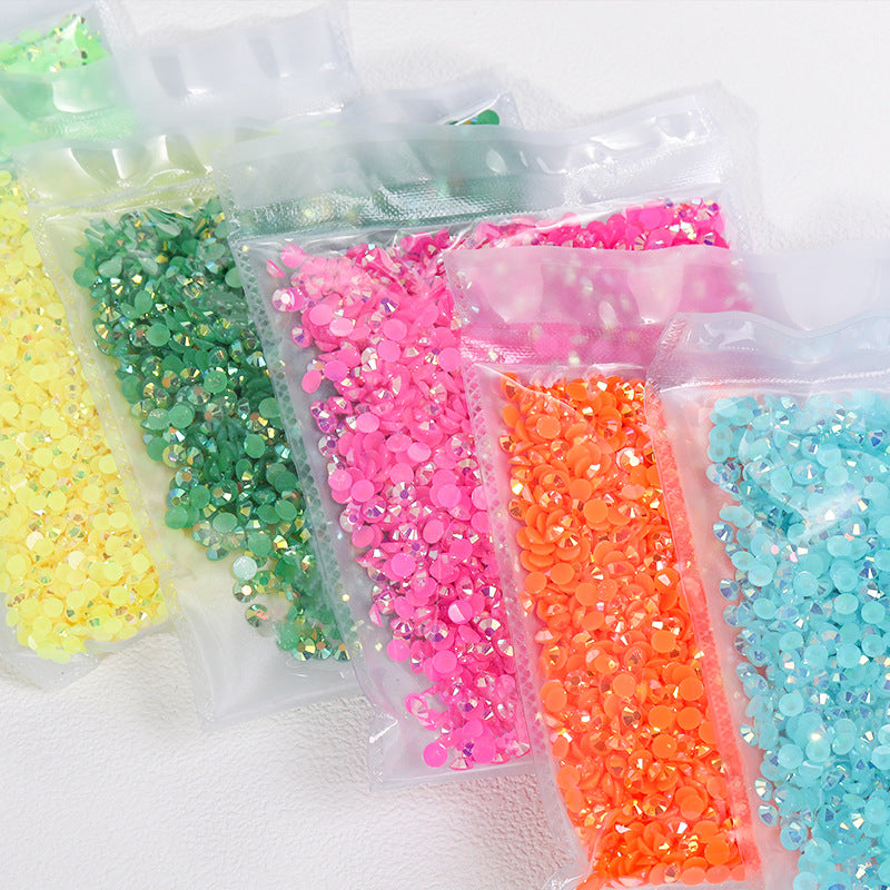 AB Colorful Resin Flat Bottom Rhinestones - Nail Art Clothing Shoes Bag Accessories