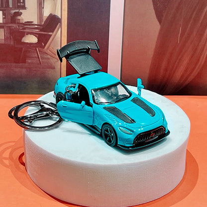 Creative Simulation Mini Sports Car Keychain - Cartoon Schoolbag Car Pendant Keychain Creative Gift