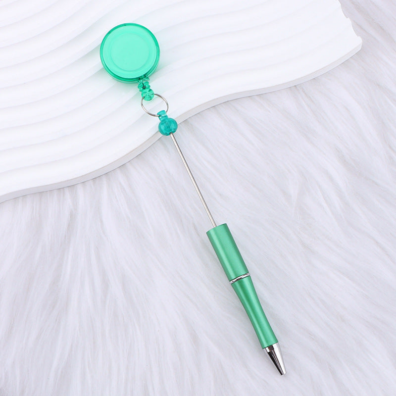 DIY easy to pull buckle ballpoint pen color plastic retractable doctor nurse badge card easy pull cable buckle