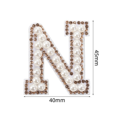Crystal yellow diamond 26-letter fabric patch set, hot-hot stamped colored letter patch for clothing bags, diamond patches