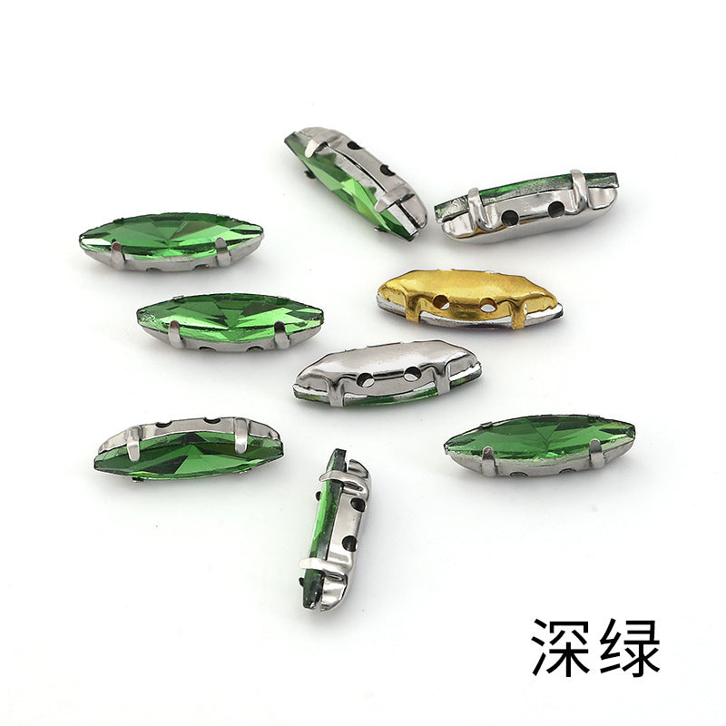 Slender claw drill, manual drilling, hand-stitched glass drill, anti-hook claw drill, hat accessories, clothing accessories, fine brassicle claw drill