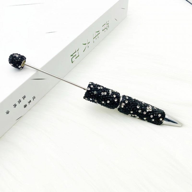 AB full diamond ballpoint pen diy cross-border creative beaded ballpoint pen cap with diamond heavy industry gift pen spot wholesale