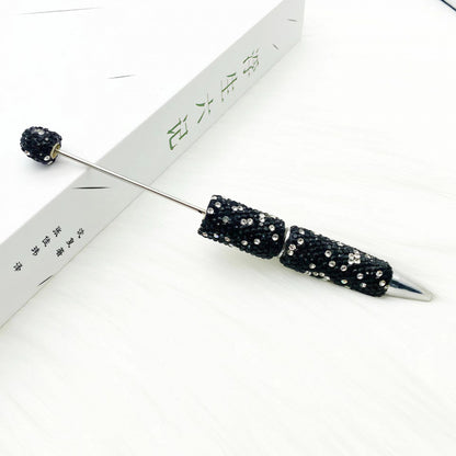 AB full diamond ballpoint pen diy cross-border creative beaded ballpoint pen cap with diamond heavy industry gift pen spot wholesale