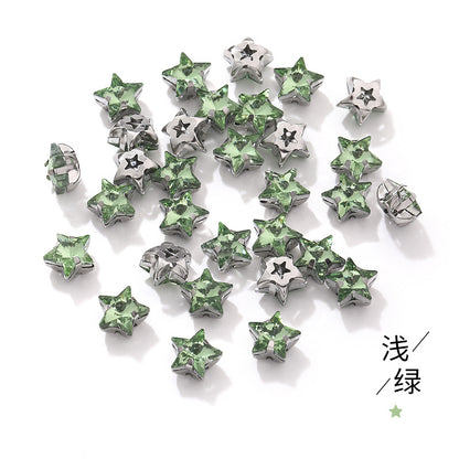 Best-selling 10mm five-pointed star stainless steel claw drill, ultra-glitter five-pointed star nail art clothing DIY accessory glass diamond