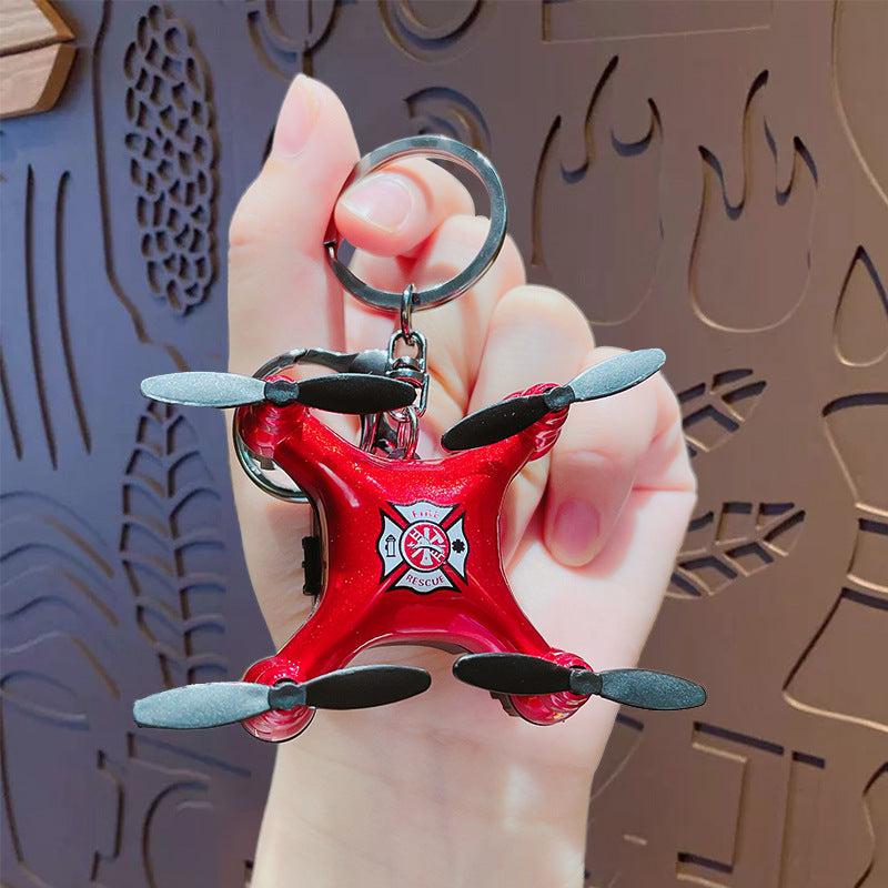 Creative Cartoon Mini Small Drone Series Keychain Kids School Bag Car Keychain Small Gifts Wholesale