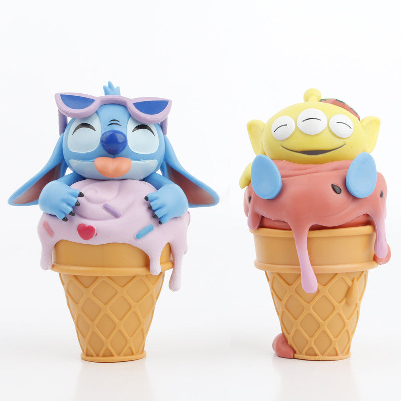 cone figure ice cream star kirby ice cream strawberry bear cone steedi vinnie bear pvc ornament wholesale q