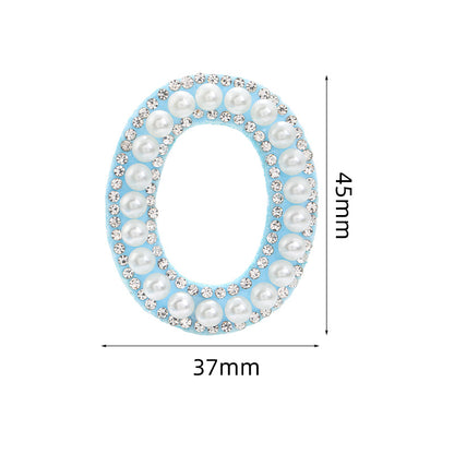 Hot Heat Patch Stickers with 26 English Letters Stickers DIY Accessories Clothing and Hat Accessories Blue Non-Woven Fabric Stickers