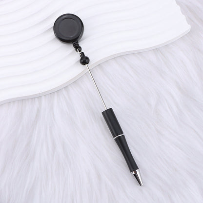 DIY easy to pull buckle ballpoint pen color plastic retractable doctor nurse badge card easy pull cable buckle
