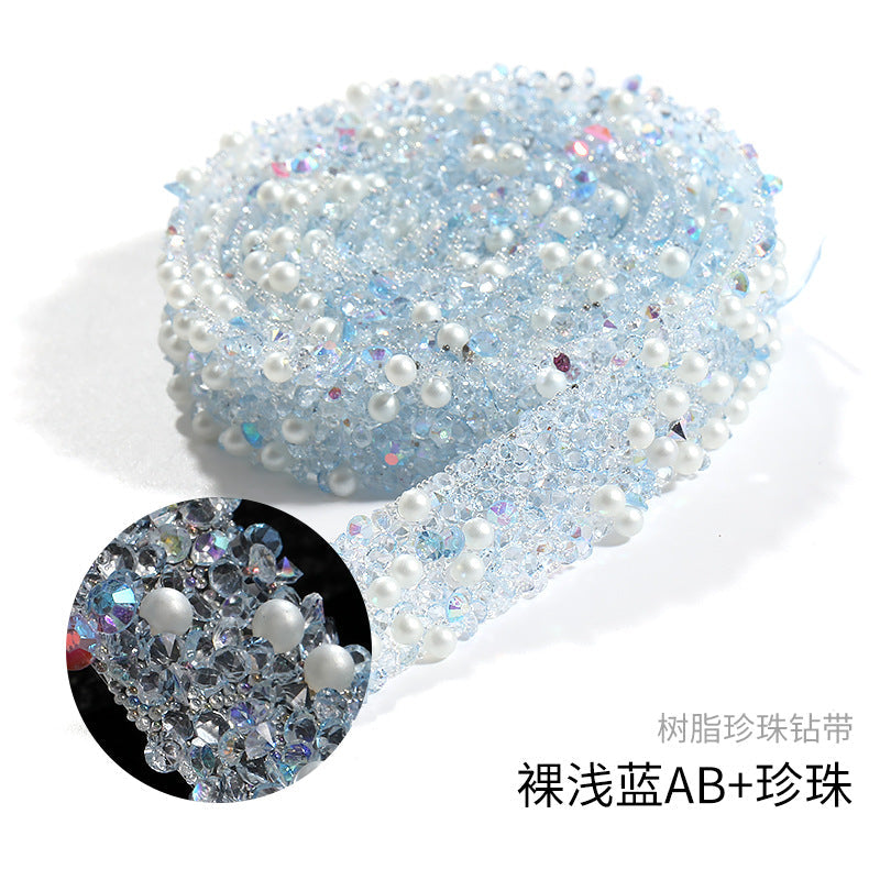 Resin Diamond Rhinestone Strips - Tear-Off Ready-to-Paste Sequins Hot Diamond Shoes Clothing Accessories and DIY crafty