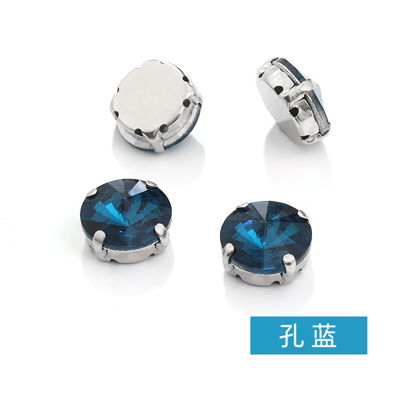 Rivoli Crystal Square Claw Rhinestones - Hand-Sewn Shoe Luggage Clothing Accessories