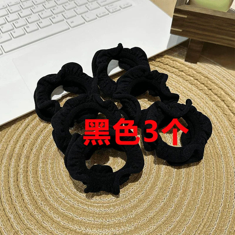 High elasticity, durable rubber bands for women, hair tie without damaging hair, thickened wood ear edge hair tie, adult hair tie for high ponytail buns