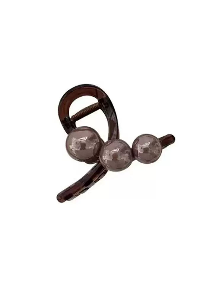 Elegant pearl grab clip for women, high-end 2026 new style shark clip at the back of the head, medium size coil hair clip, small hair volume