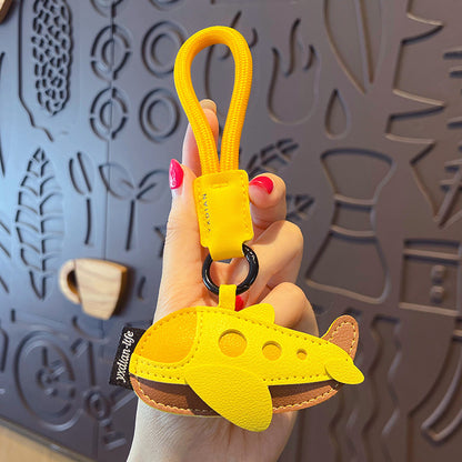 Creative PU Leather Transportation Keychain Pendant Cute Couple Bag Keychain Pendant Small Gift Wholesale
