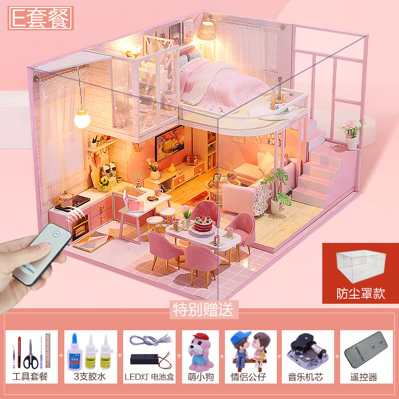 Yangbei DIY cabin making mini princess small house model assembly villa toy creative birthday gift female