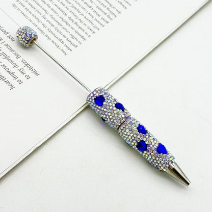 Creative colorful love full diamond ballpoint pen DIY beading electroplating handmade diamond set ballpoint pen cross-border hot sale spot