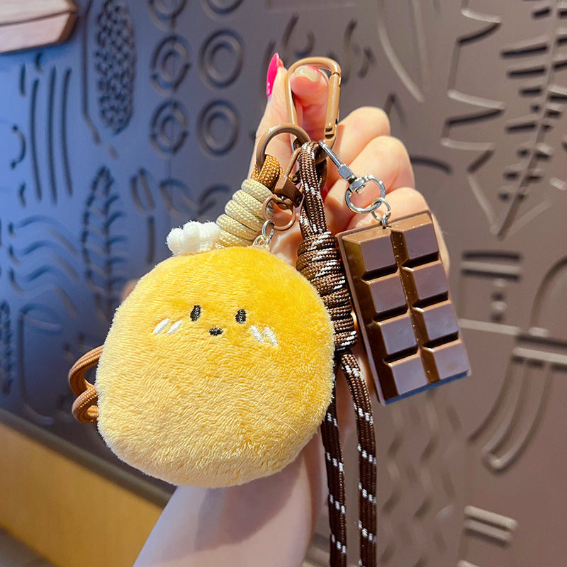 Creative miu system simulated alkaline water bread bracelet keychain pendant couple bag keychain small pendant wholesale