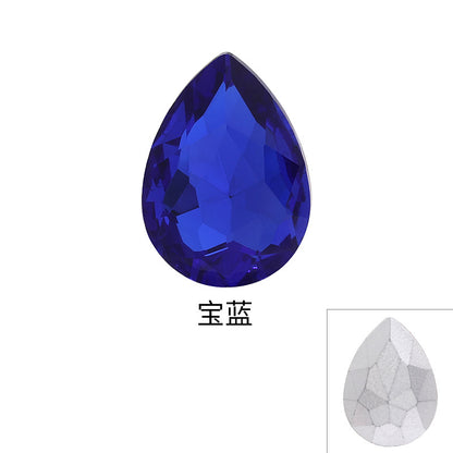Drop Shape Diamond, Real Silver Plated Bottom Glass, Rhinestone Luggage, Hair Accessories, Accessories, Culet Drop Diamond