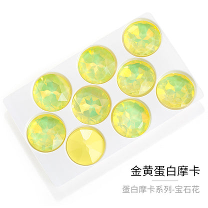 Xichuan crystal glass diamond 27mm gemstone flower pointed bottom special-shaped diamond DIY hair ornament diamond ornament super flash protein fantasy match