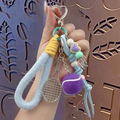 miu tennis rope keychain school bag pendant cute couple bag key chain charm small gift wholesale