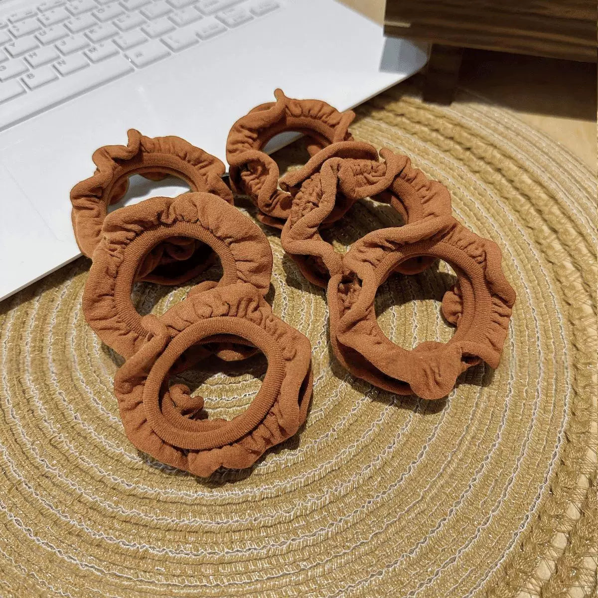 High elasticity, durable rubber bands for women, hair tie without damaging hair, thickened wood ear edge hair tie, adult hair tie for high ponytail buns