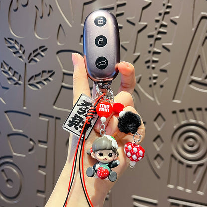 Handmade DIY sweetheart princess changing baby keychain small pendant bag doll beaded mobile phone chain ornament