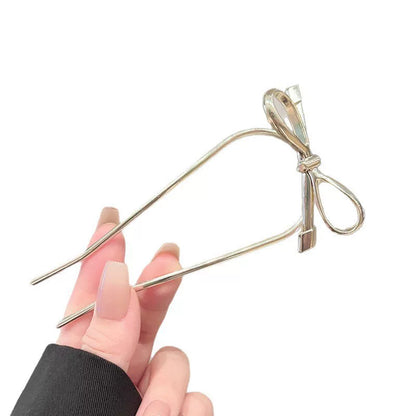 New Chinese Style Metal Bow Hairpin for Women, High-End 2026 New Simple Updo Hairpin, Elegant U-Shaped Hairpin