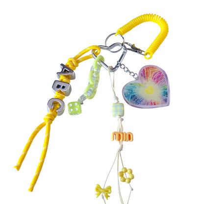 Creative miu series love bracelet keychain simple bag pendant accessories car DIY keychain pendant wholesale