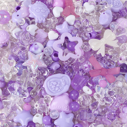 Cute Bow & Flower Acrylic Beads - DIY Mobile Phone Chain Necklace Lanyard Accessories