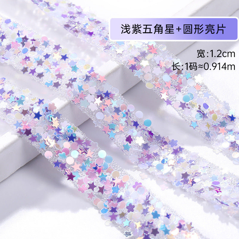 Resin Diamond Rhinestone Strips - Tear-Off Ready-to-Paste Sequins Hot Diamond Shoes Clothing Accessories and DIY crafty