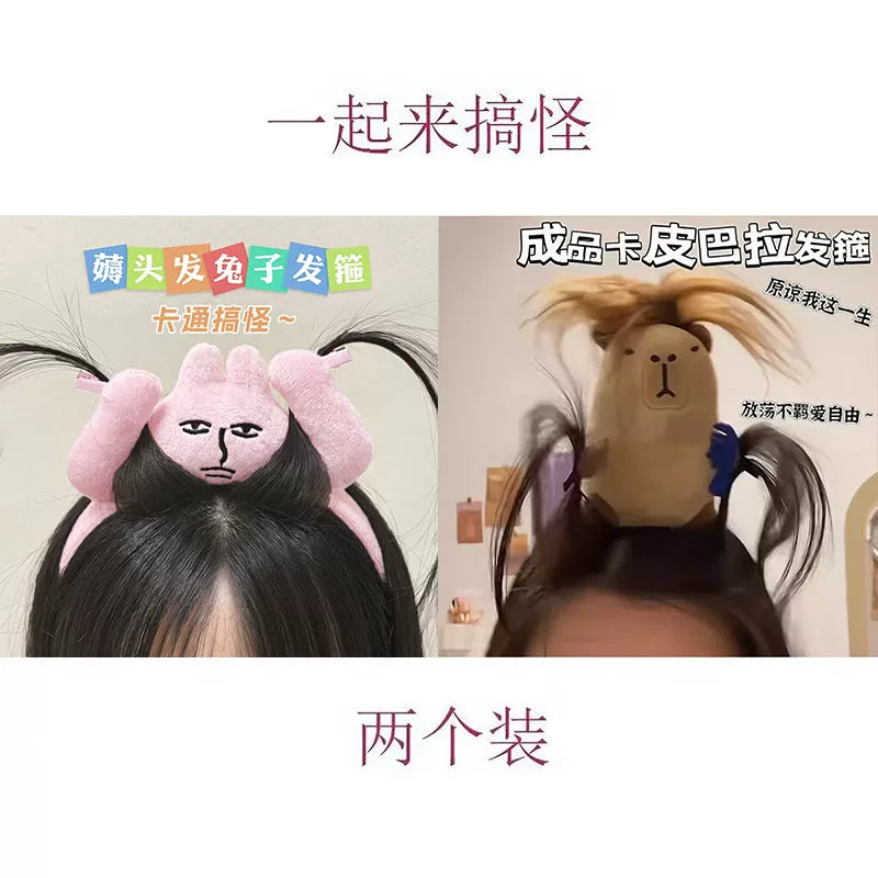 Ratatouille headband, Xiaohongshu, the same style of plush hair dolls, funny bundles, funny hair accessories