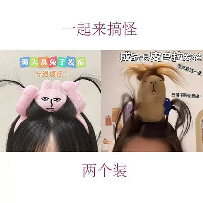 Ratatouille headband, Xiaohongshu, the same style of plush hair dolls, funny bundles, funny hair accessories