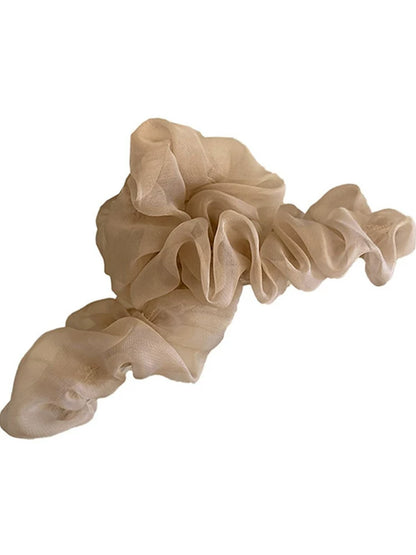 Korean Style Super Fairy Pleated Mesh Claw Clip for Women, 2026 New Large Shark Hair Clip at the Back of the Head, Updo Hair Clip