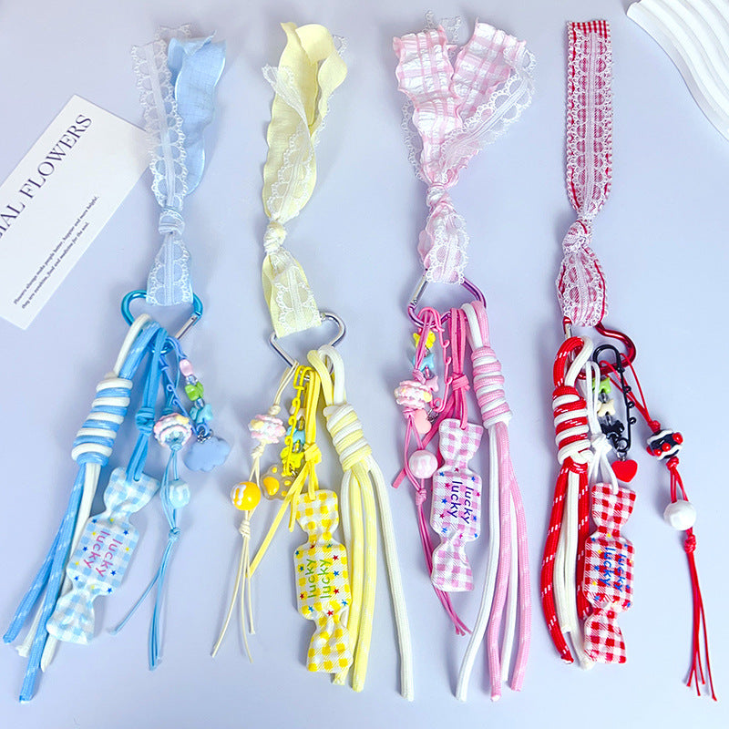 Handmade DIY Milk Candy Bracelet Keychain Ornament Creative Miu Bag Pendant Car Keychain Trinkets