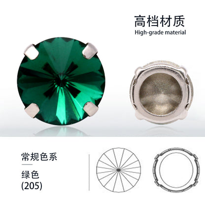 Factory direct sales satellite hollow claw drill glass special-shaped copper claw thickened hand-sewn garment accessories DIY accessories