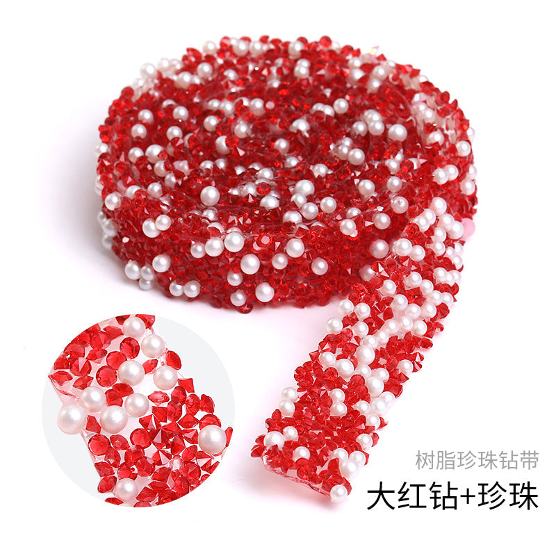 Resin Diamond Rhinestone Strips - Tear-Off Ready-to-Paste Sequins Hot Diamond Shoes Clothing Accessories and DIY crafty