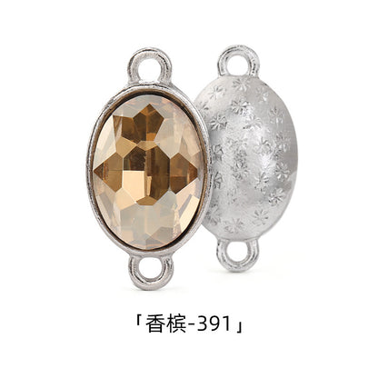 Oval 10*14mm double hanging zinc alloy silver chain headband pendant clothing DIY accessories hairpin headband hanging