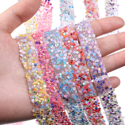 Resin Diamond Rhinestone Strips - Tear-Off Ready-to-Paste Sequins Hot Diamond Shoes Clothing Accessories and DIY crafty