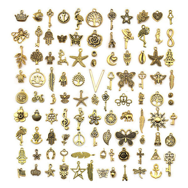 pendant Charms mix collections - Dripping Alloy DIY Bracelet Necklace Earring Key Ring Pendant