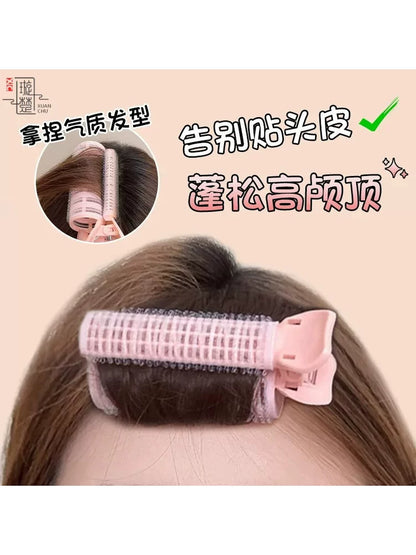 Lazy air bangs, curling tubes, female high skull top styling artifacts, forehead hair roots, fluffy clips, curling pins, headdresses