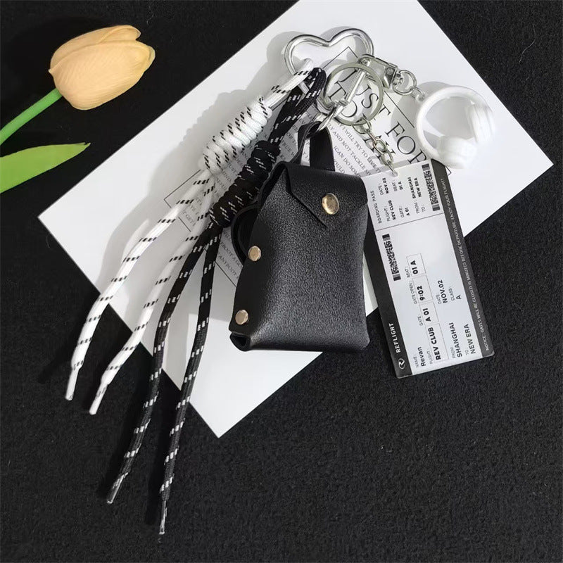 Leather Mini Envelope Coin Purse Worker Leather Keychain Portable Pocket Coin Item Organizer