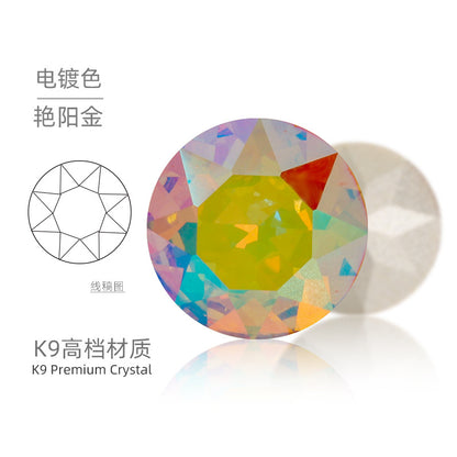 Cross-border K9 gemstone flower crystal glass special-shaped rhinestone headband, phone case crystal accessories, nail art diamond gemstone flower diamond beads