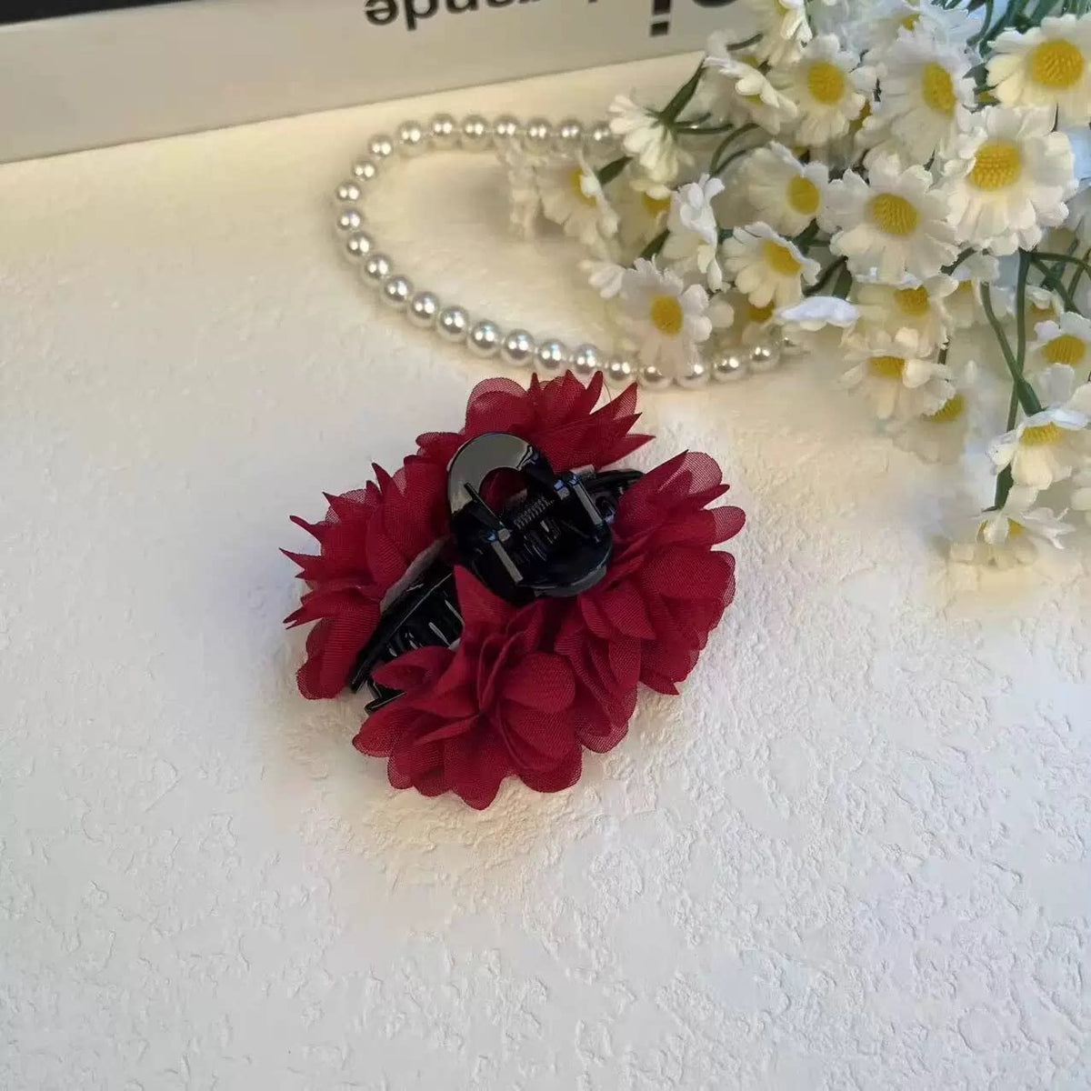 Small Cloud Bubble Claw Clip for Women, High-End Butterfly Bow Hair Clip, Hair Volume Small, Back Shark Clip Flower Hair