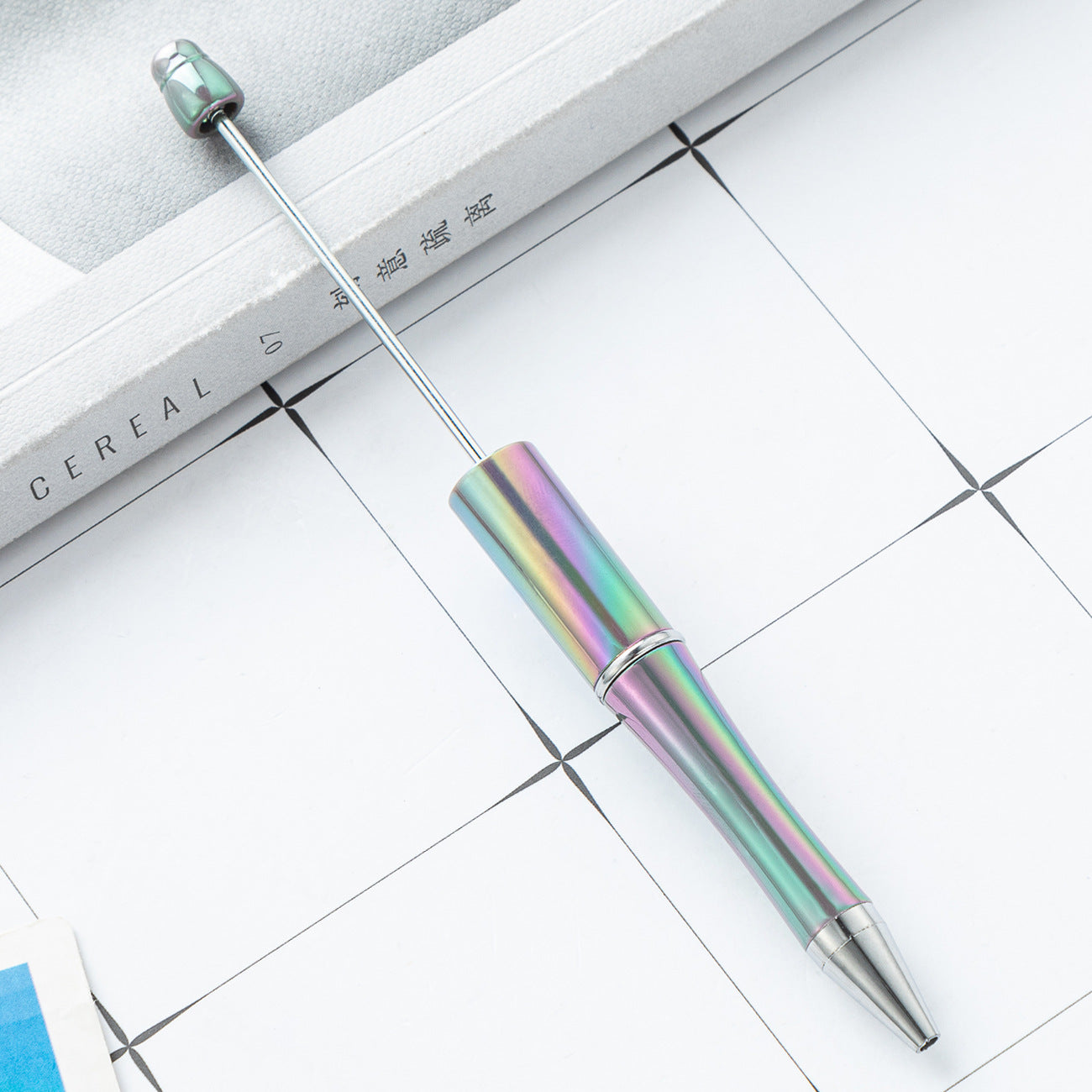 DIY Ballpoint Pen - Wholesale Plastic Printable Logo UV Gradient Beaded Pen
