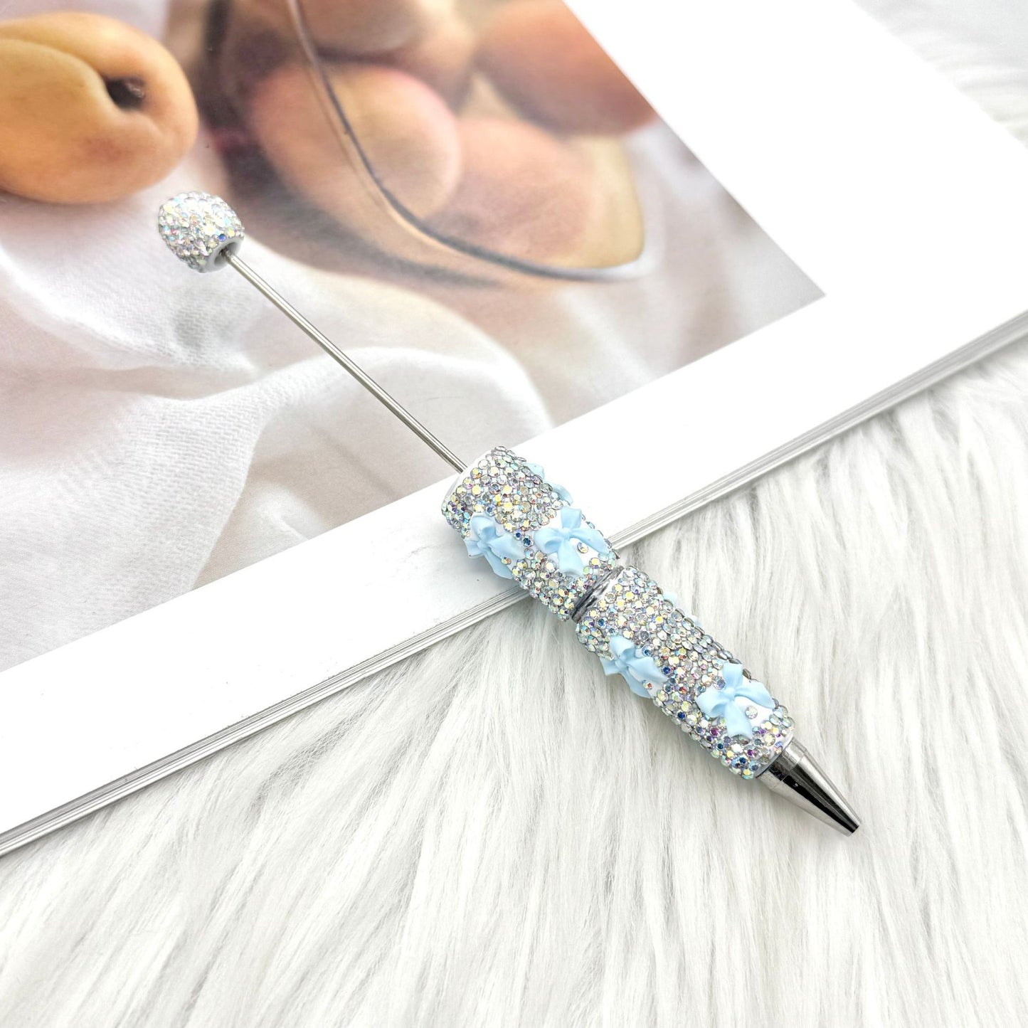 DIY creative bow full diamond  pen multi-color diamond gift pen Valentine's Day series gift pen in stock