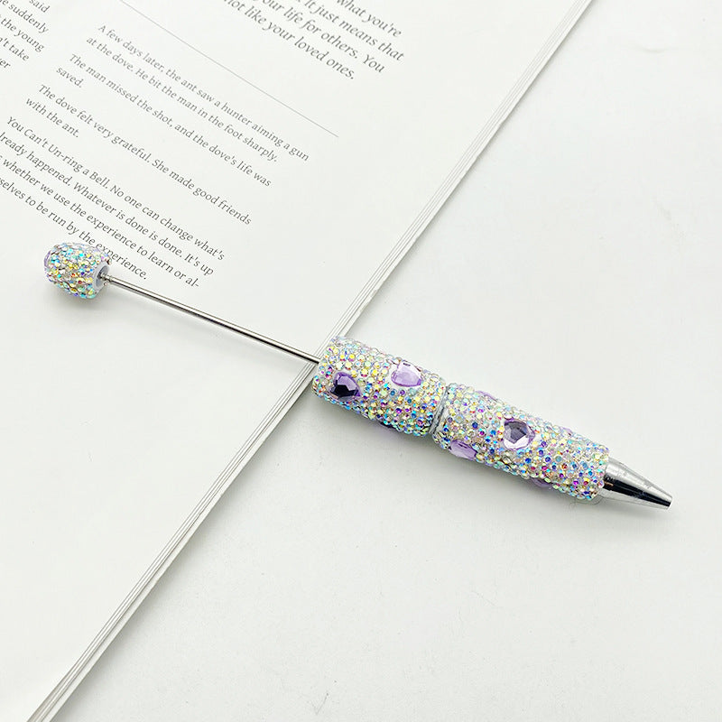 Love full diamond ballpoint pen creative DIY beading handmade diamond inlaid ballpoint pen educational student stationery spot wholesale