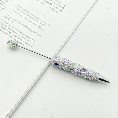 Love full diamond ballpoint pen creative DIY beading handmade diamond inlaid ballpoint pen educational student stationery spot wholesale