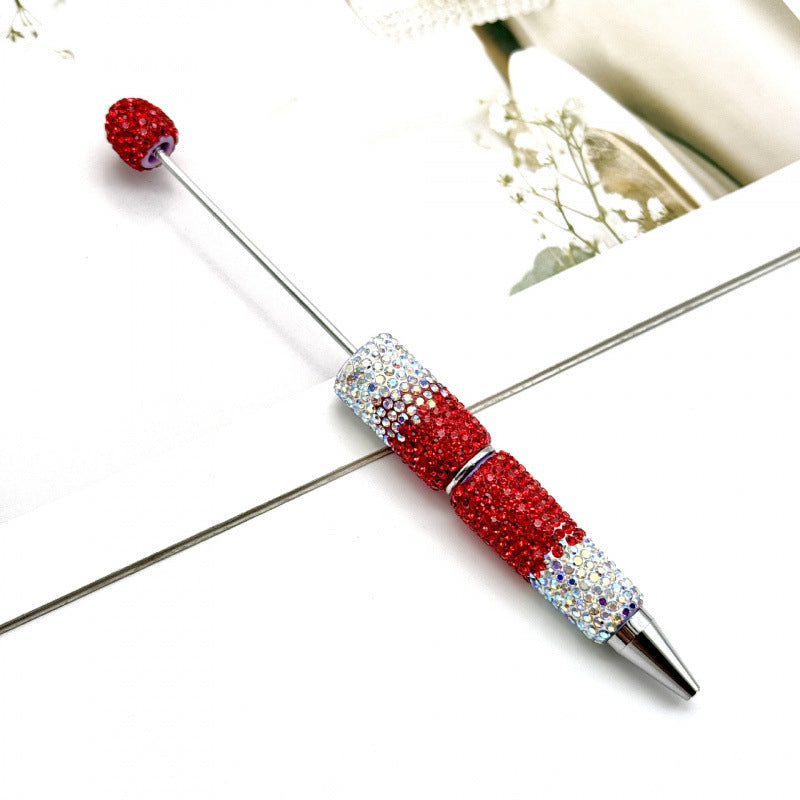 Multi-color gradient full diamond ballpoint pen DIY fun handmade full diamond ballpoint pen educational student stationery gift pen