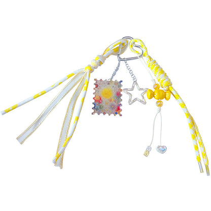 miu DIY candy bracelet keychain pendant accessories women's simple car keychain bag pendant trinkets