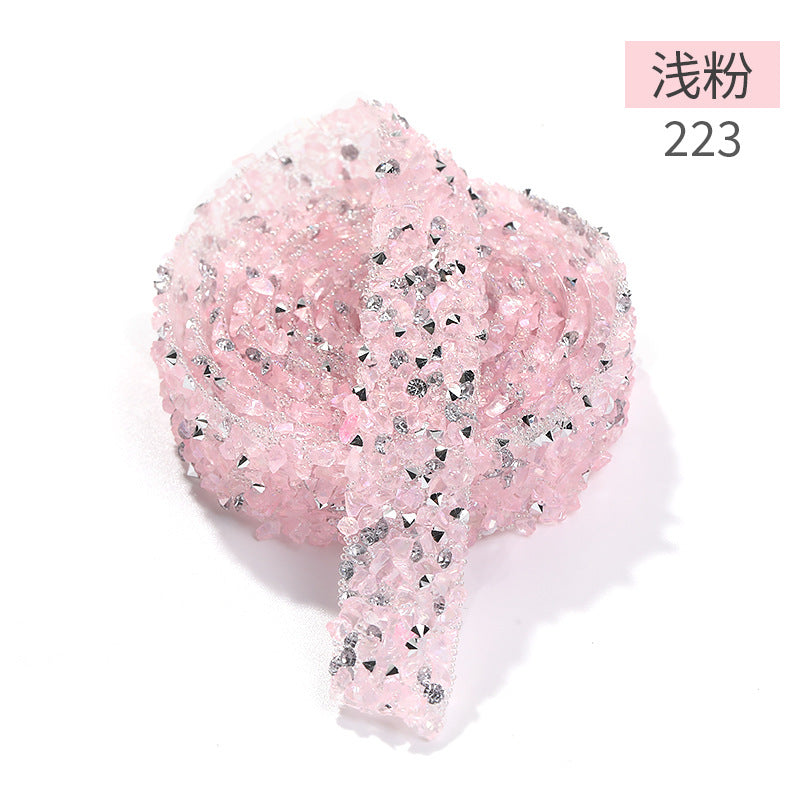 小红书新款碎石钻带鞋子包包服装饰品等手工配件撕下即粘树脂钻带